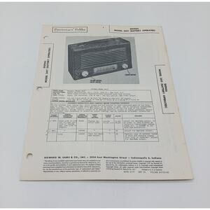 VTG Howard Sams 1947 Radio Photofact Folder Signal Model 341T Battery Operated
